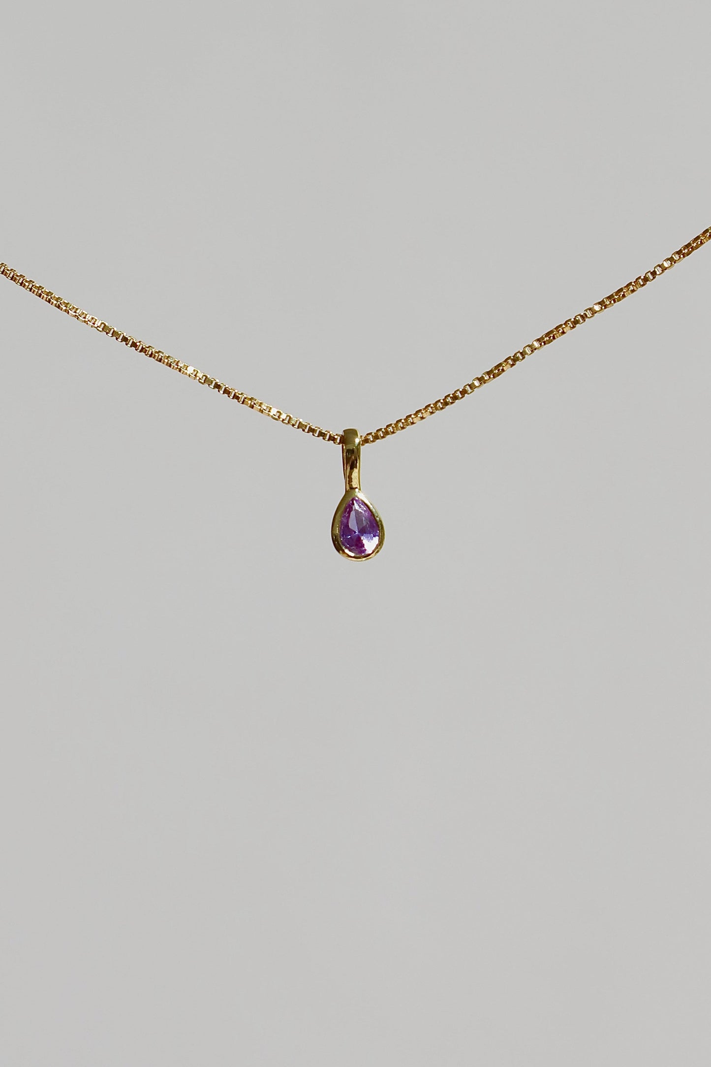 TEARDROP BEZEL BIRTHSTONE CHARM