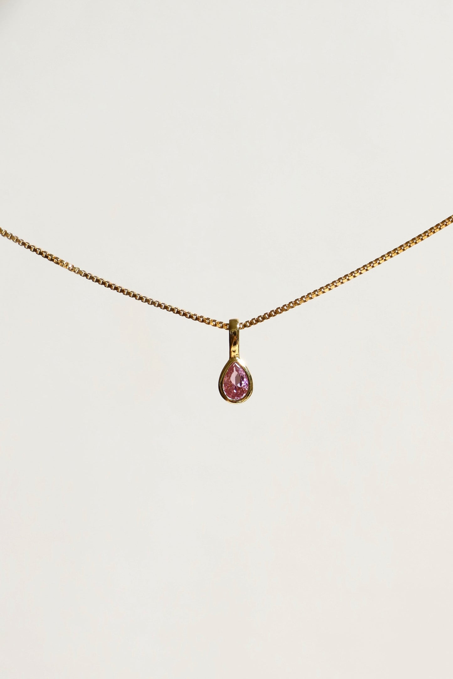 TEARDROP BEZEL BIRTHSTONE CHARM