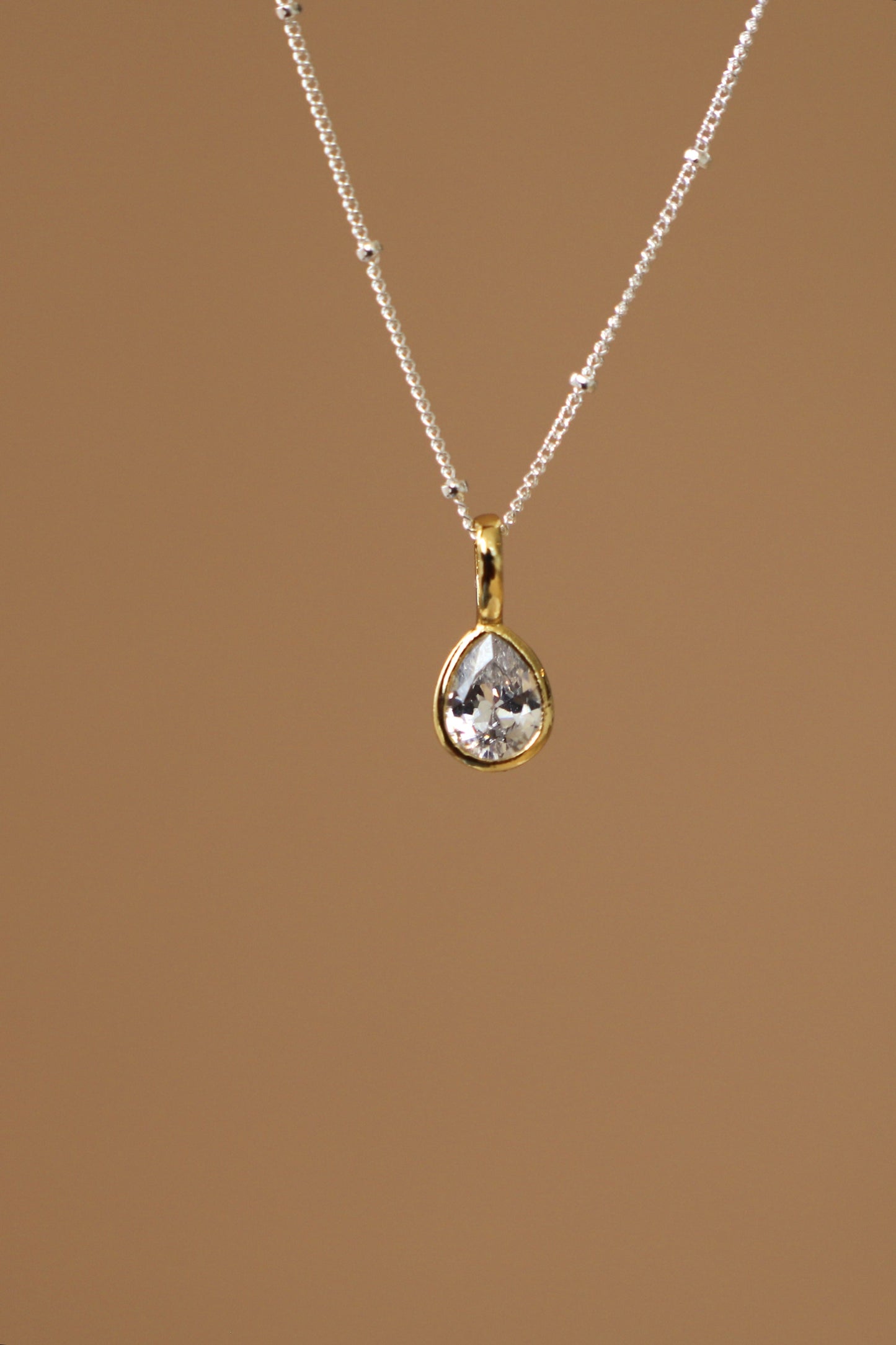 CZ TEARDROP NECKLACE