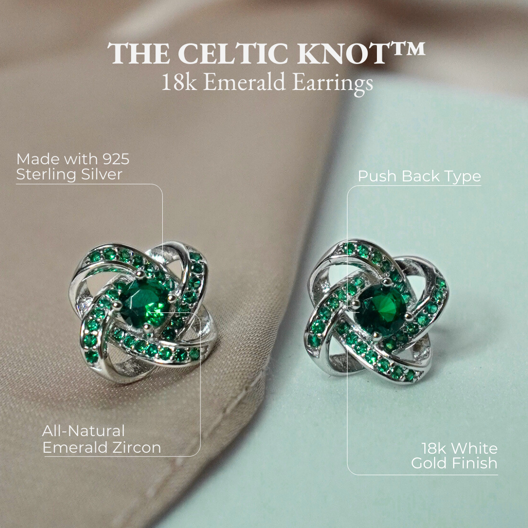 Celtic Knot™ 18K Emerald Earrings