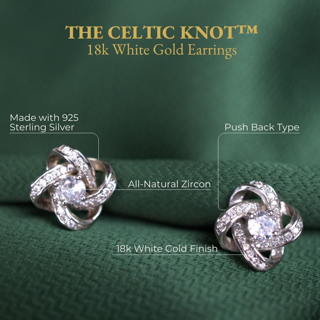 Celtic Knot™ 18K White Gold Earrings