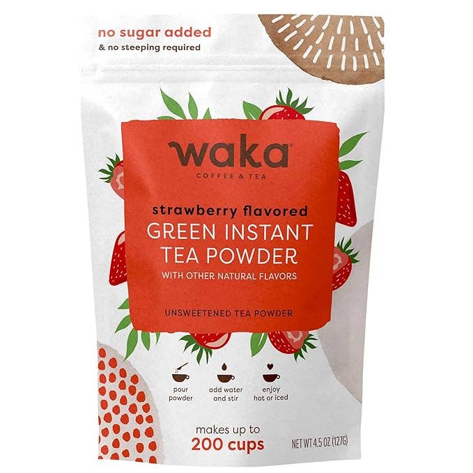 Unsweetened Strawberry Flavored Green Instant Tea 4.5 oz Bag