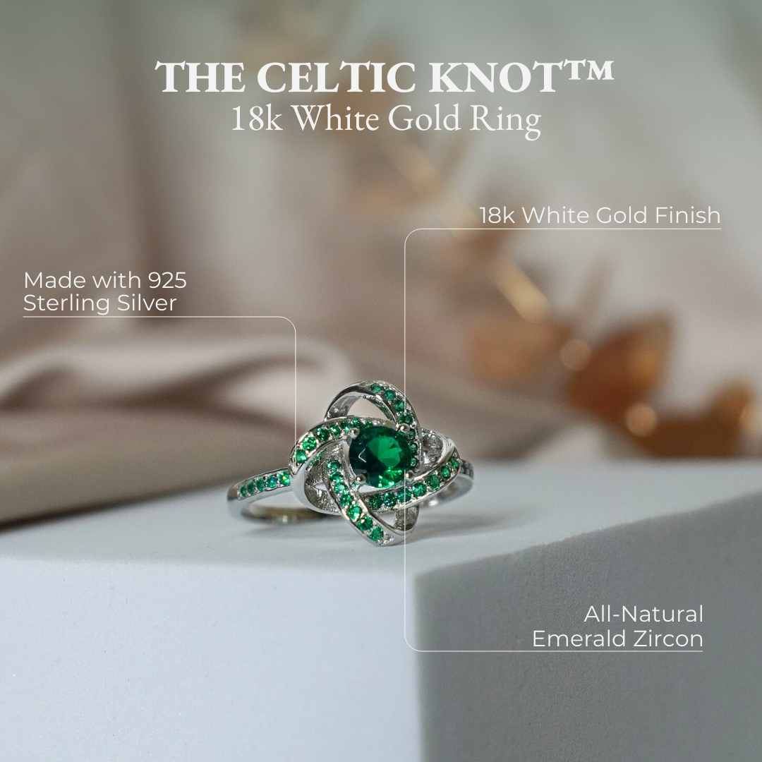 Celtic Knot™ 18K Emerald Ring