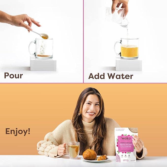 Unsweetened Raspberry Flavored Green Instant Tea 4.5 oz Bag