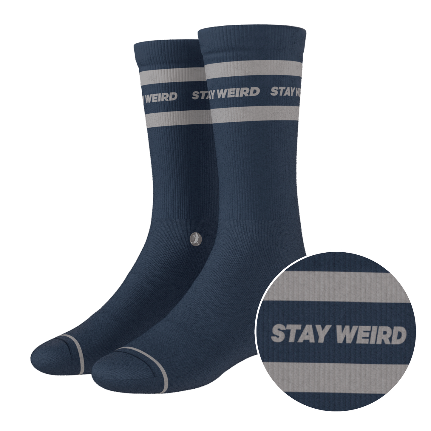 The Arctic | Navy and Grey Heel Hammock™ Crew Socks