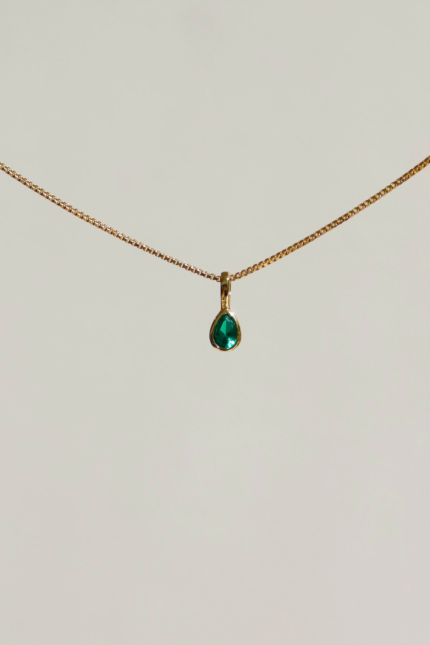 TEARDROP BEZEL BIRTHSTONE CHARM