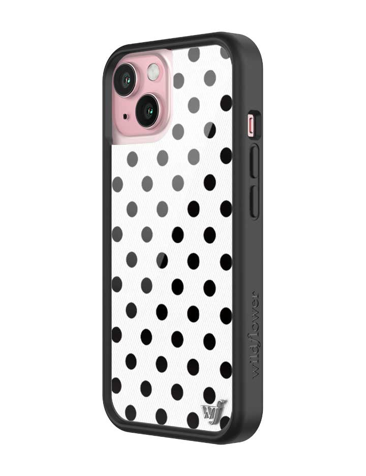 Polka Dot | White and Black iPhone Case