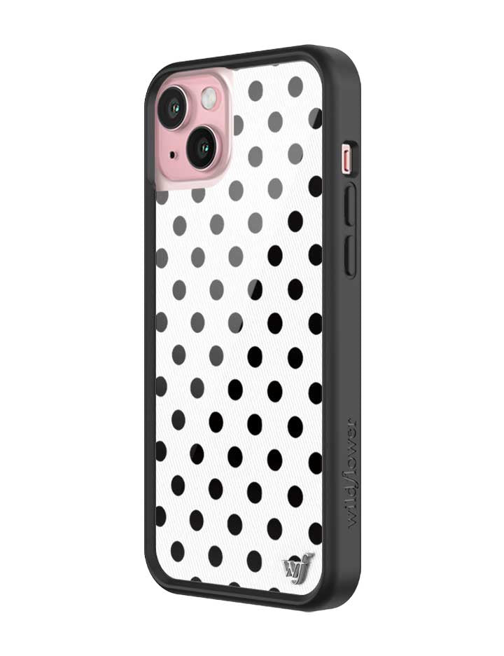 Polka Dot | White and Black iPhone Case