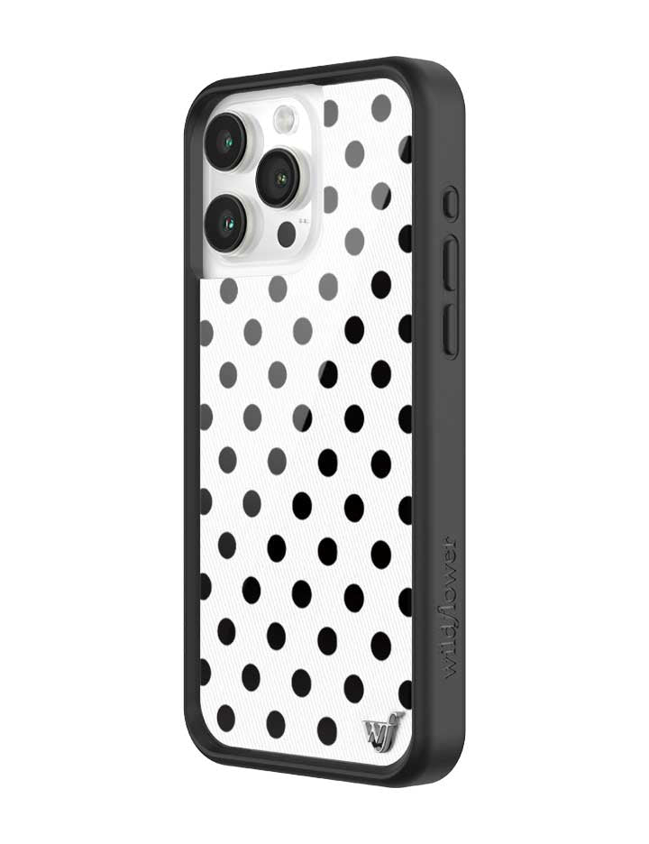 Polka Dot | White and Black iPhone Case