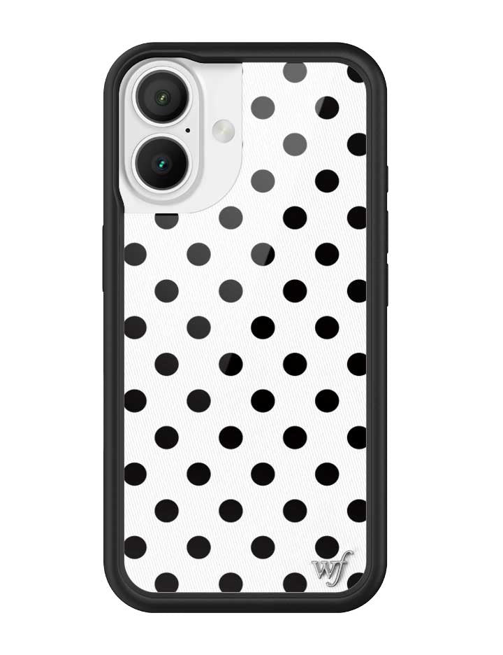 Polka Dot | White and Black iPhone Case