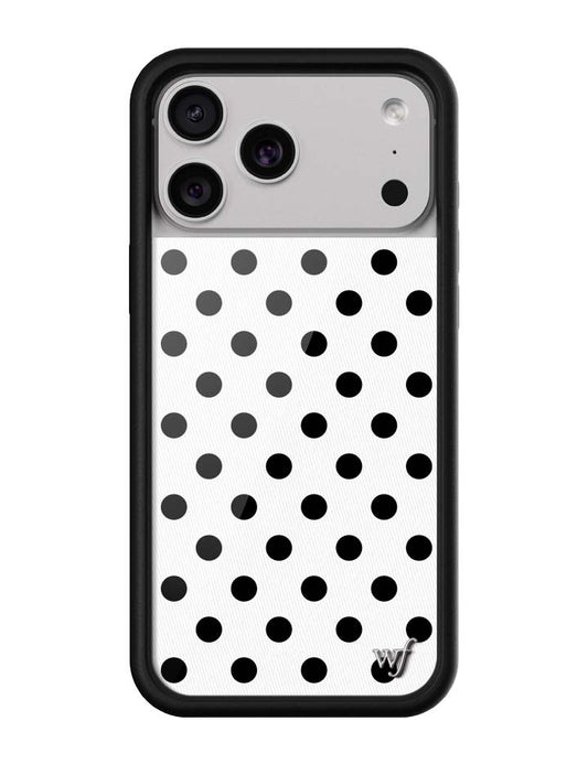 Polka Dot | White and Black iPhone Case
