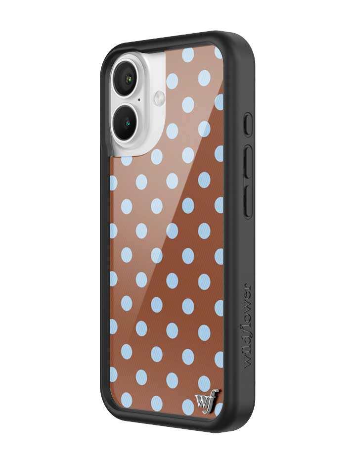 Polka Dot | Brown and Blue iPhone Case