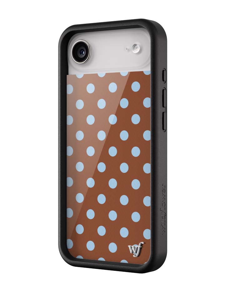 Polka Dot | Brown and Blue iPhone Case