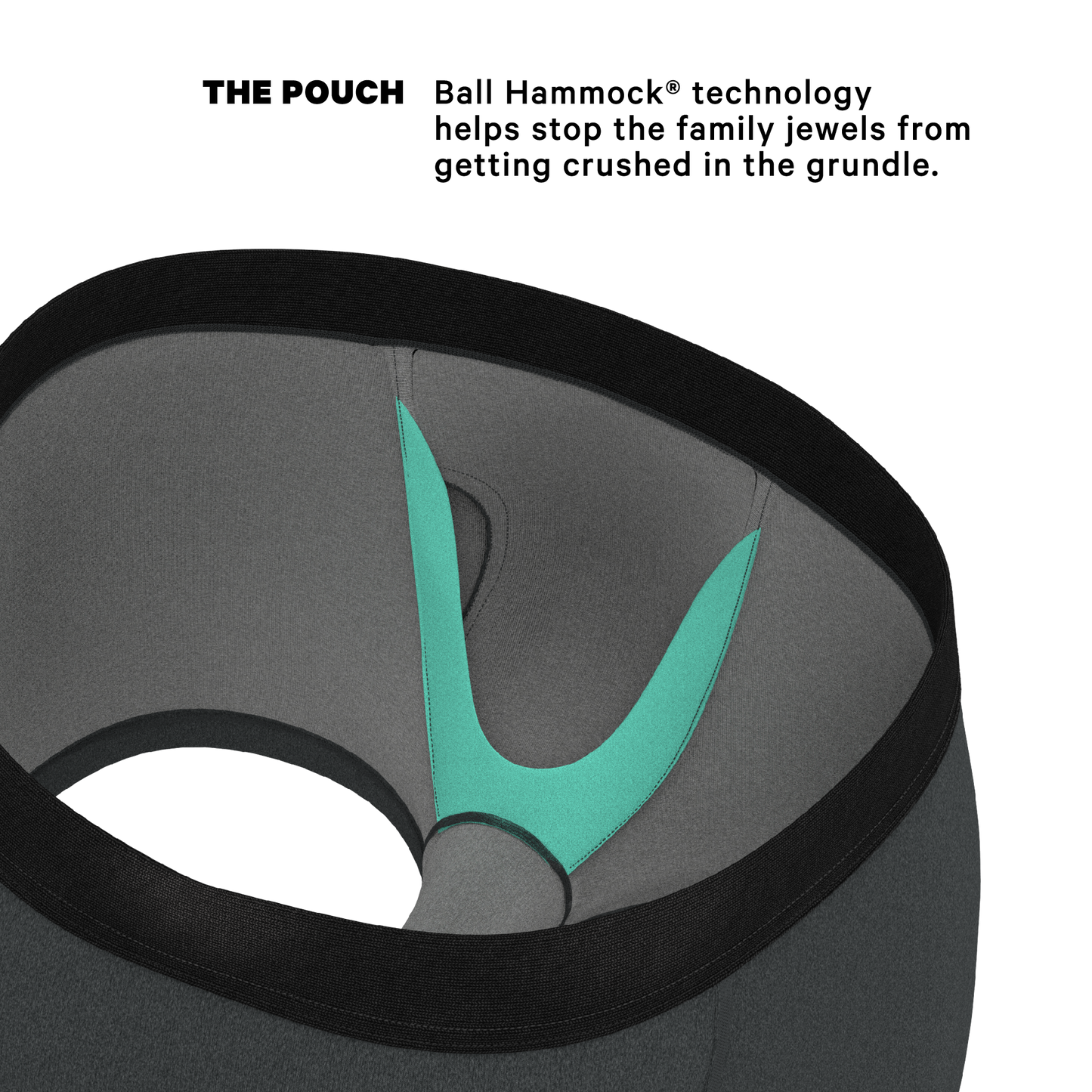 The Basalt | Heather Charcoal Ball Hammock® Pouch Trunks Underwear