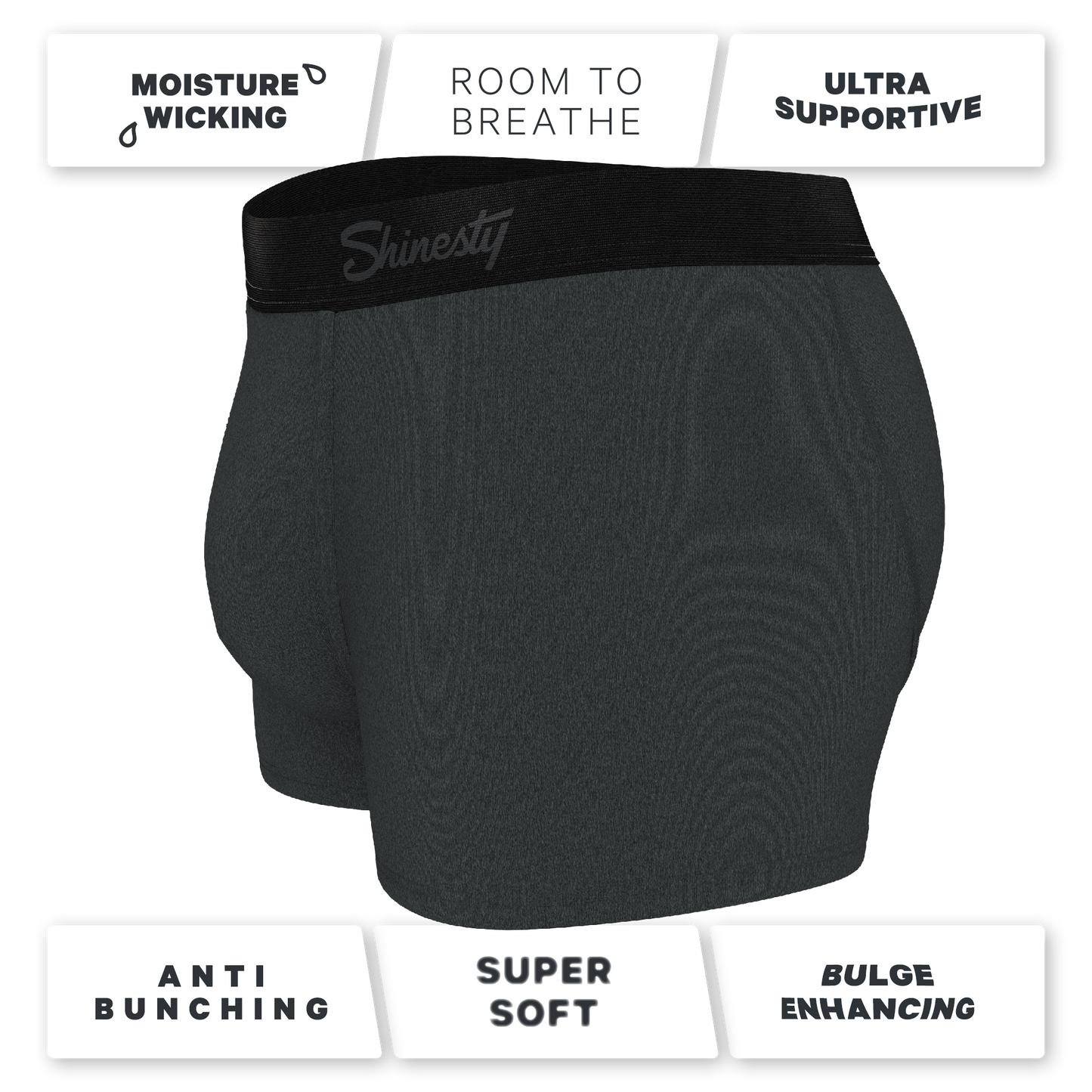 The Basalt | Heather Charcoal Ball Hammock® Pouch Trunks Underwear