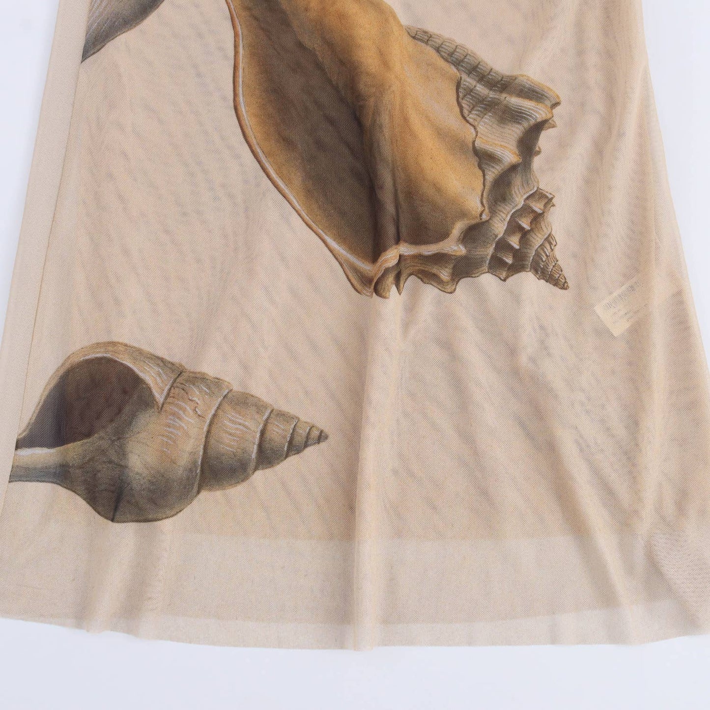 Beach Seashell Print Halterneck Mesh Maxi Dress [Sizes S-L]