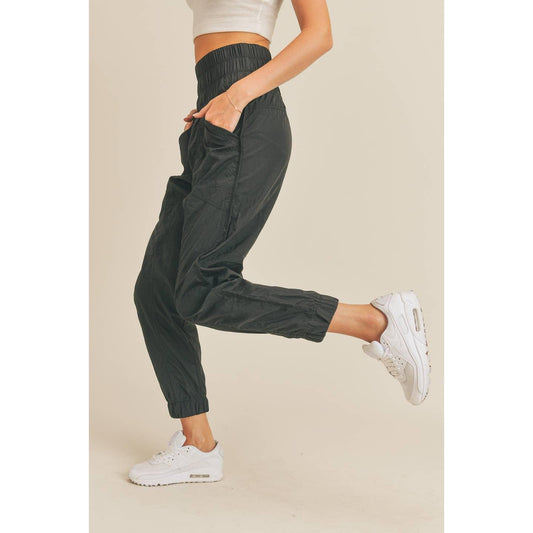 Black High Rise Warm-up Style Jogger [Sizes M-L Remaining]