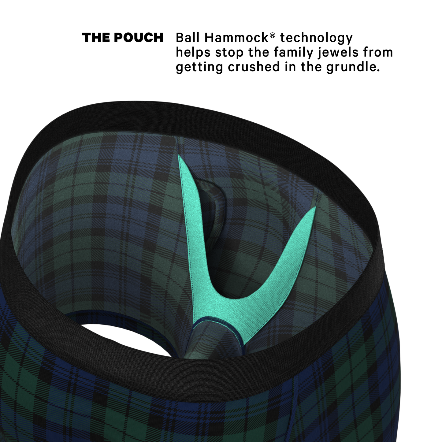 The Black Watch | Tartan Plaid Ball Hammock® Pouch Underwear With Fly