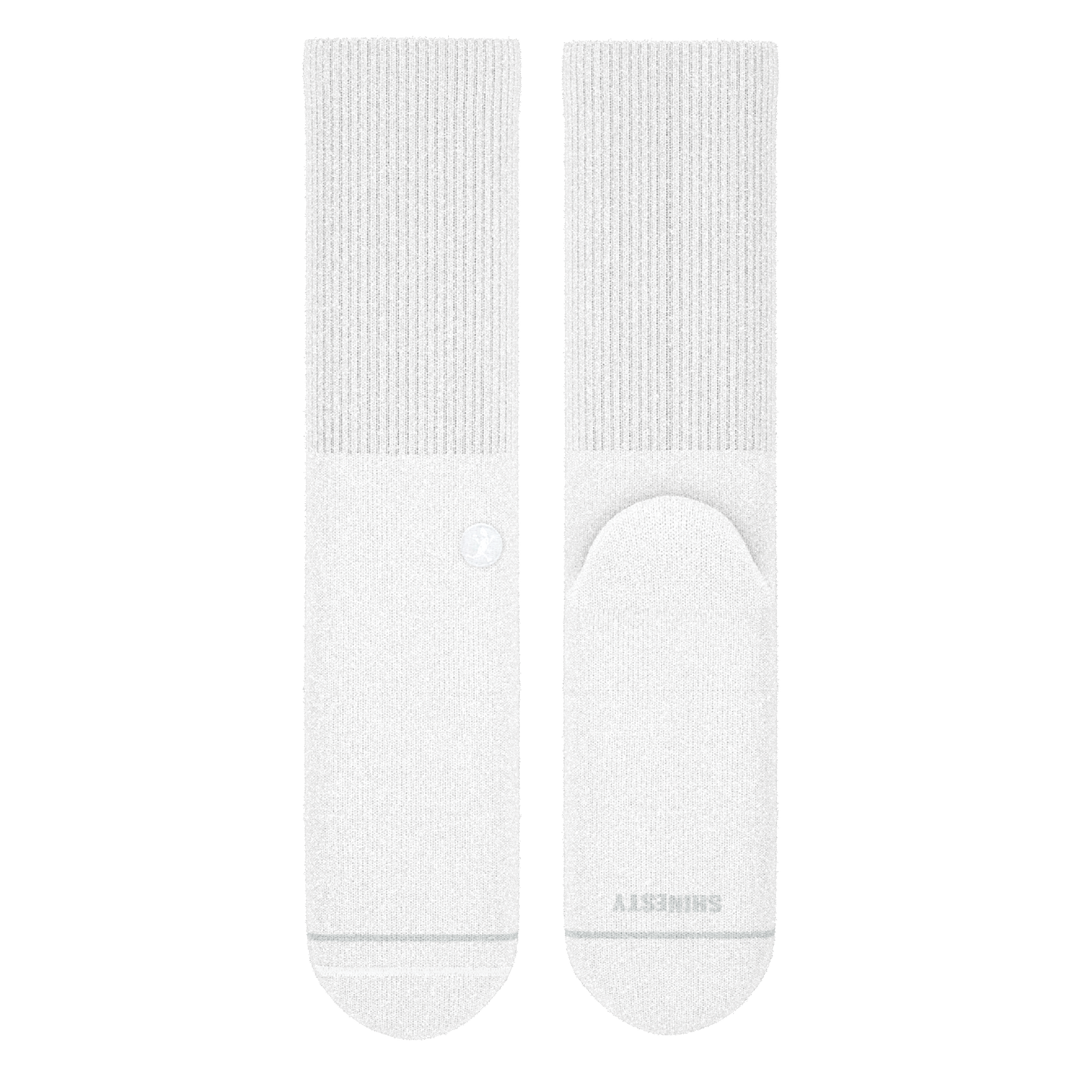 The Blizzard | Plain White Heel Hammock™ Crew Socks