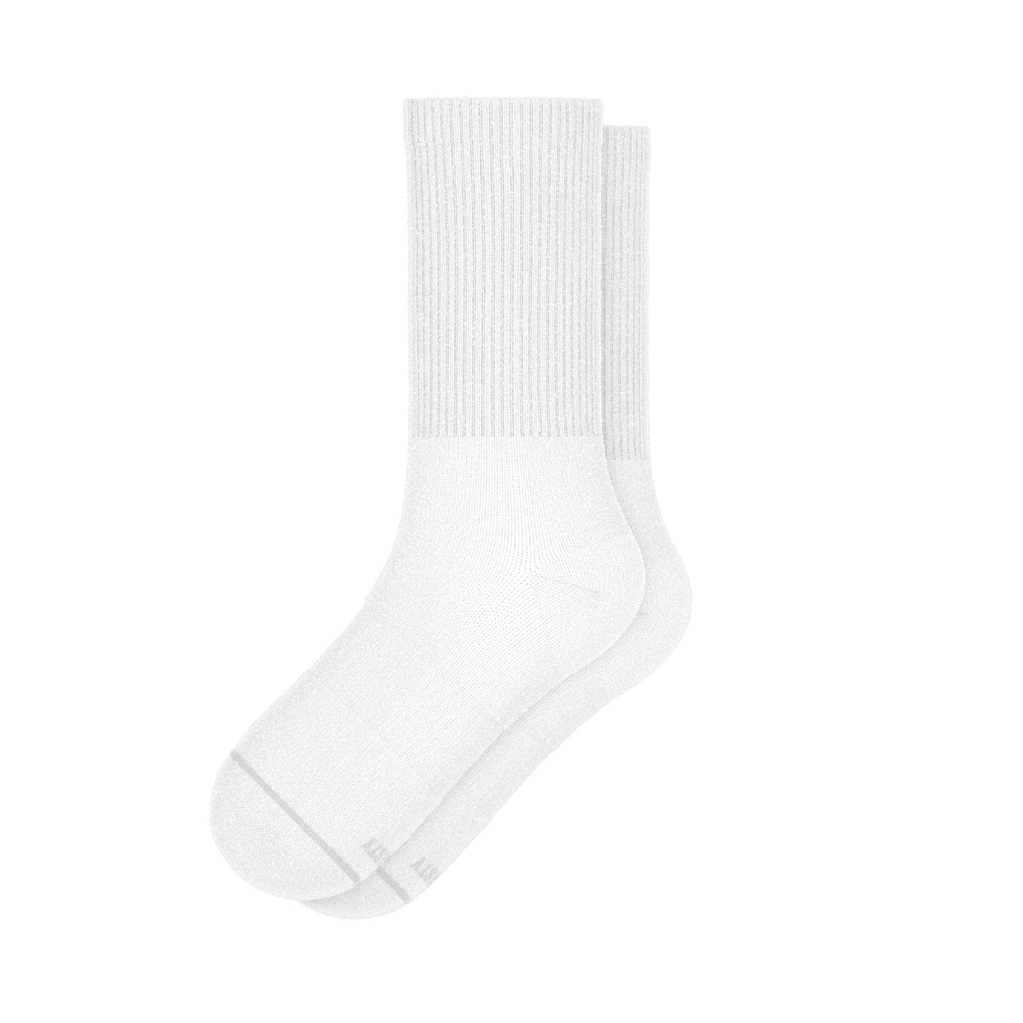 The Blizzard | Plain White Heel Hammock™ Crew Socks