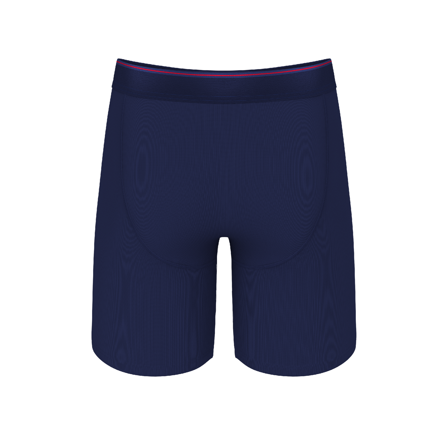 The Blueberry Pie | Red Tip Navy Long Leg Ball Hammock® Pouch Underwear With Fly