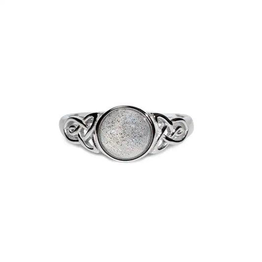 Celtic Mother™ 18K White Gold Moonstone Ring