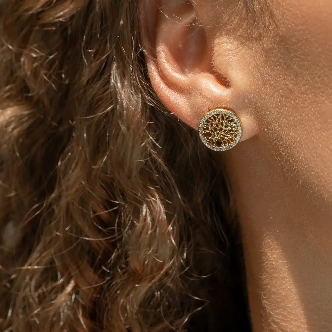 Celtic Tree of Life™ 18K Yellow Gold Diamond Earrings