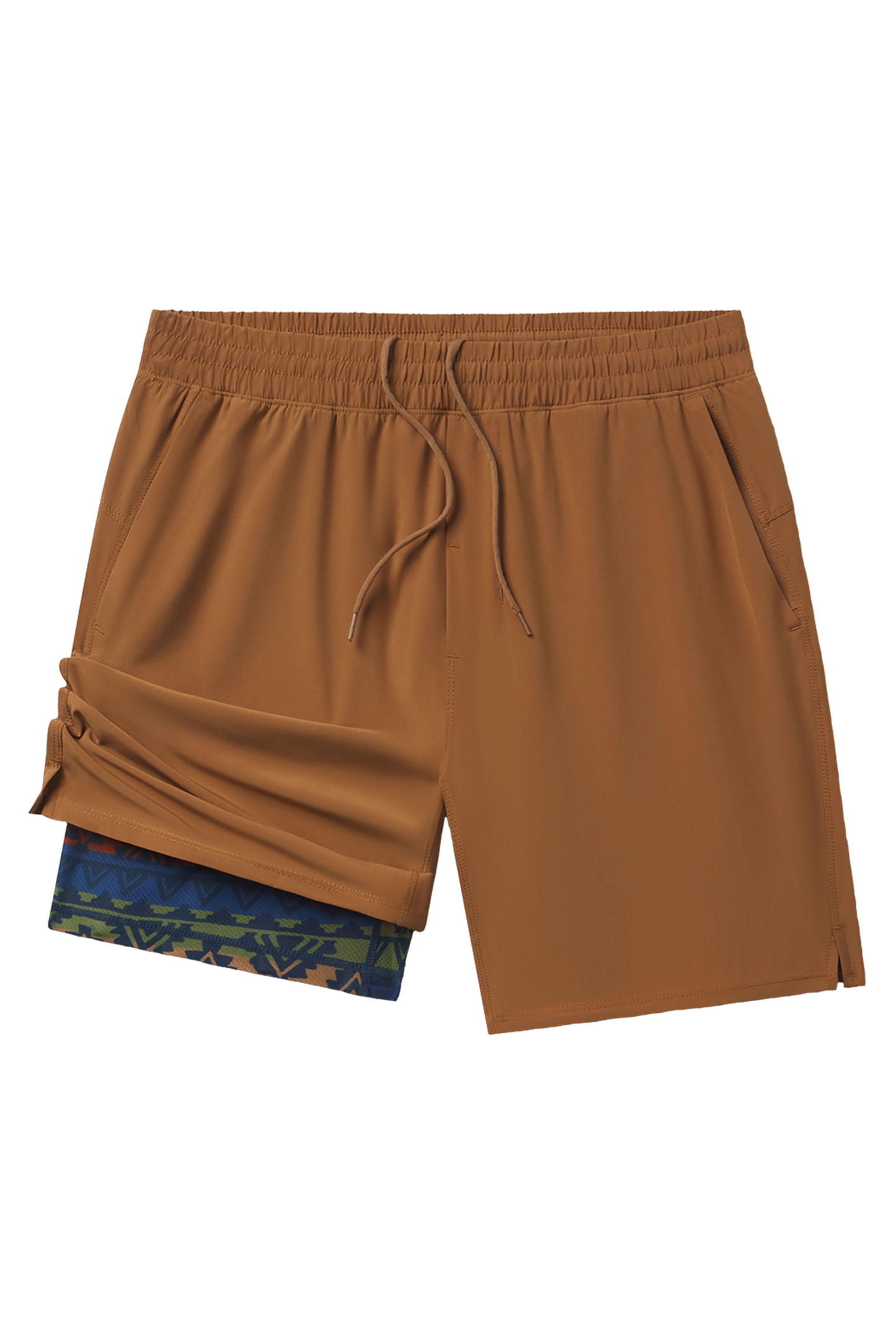The Casual Thigh Day | Khaki Aztec Ball Hammock® 7 Inch Athletic Shorts