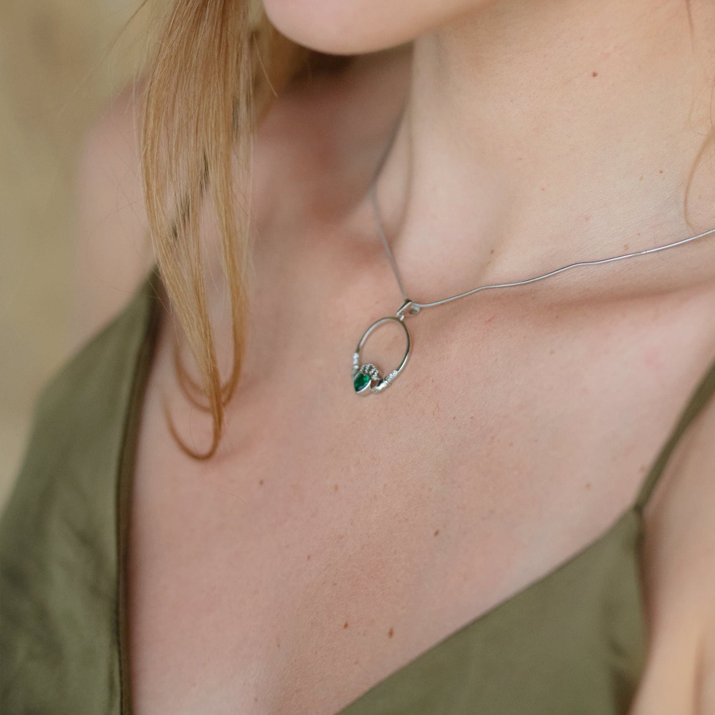 Classic Claddagh™ 18K White Gold Pendant