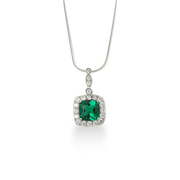 Enchanted Emerald™ 18K White Gold Pendant