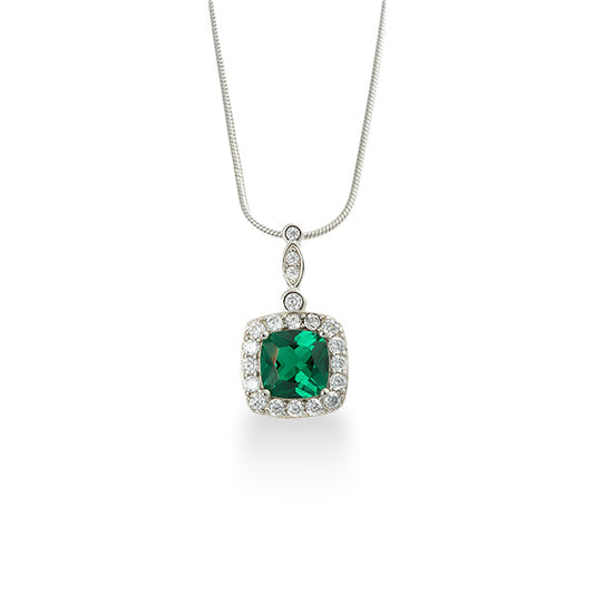Enchanted Emerald™ 18K White Gold Pendant