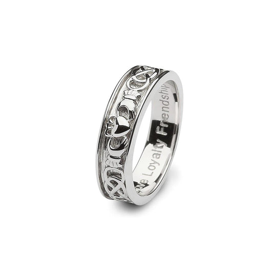 Claddagh Promise™ 18K White Gold Men's Ring