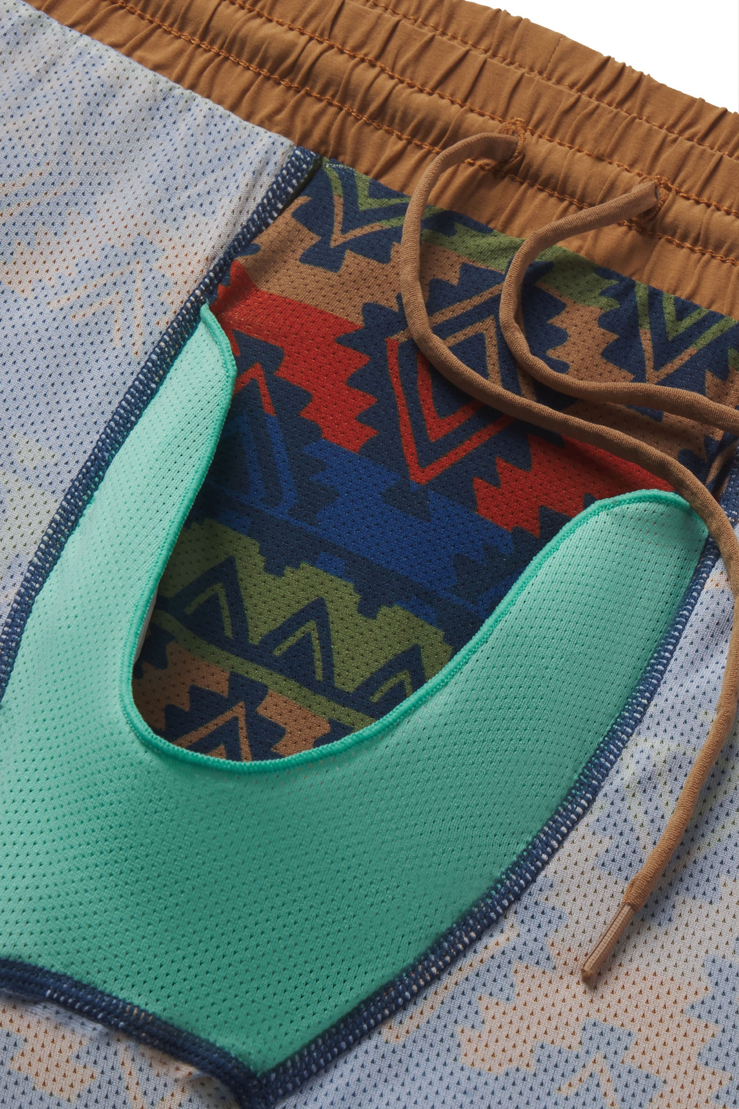 The Casual Thigh Day | Khaki Aztec Ball Hammock® 7 Inch Athletic Shorts