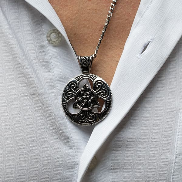 Celtic Knot™ Stainless Steel Men's Cuban Necklace