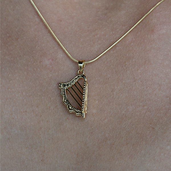 Celtic Harp™ 18K Yellow Gold Pendant