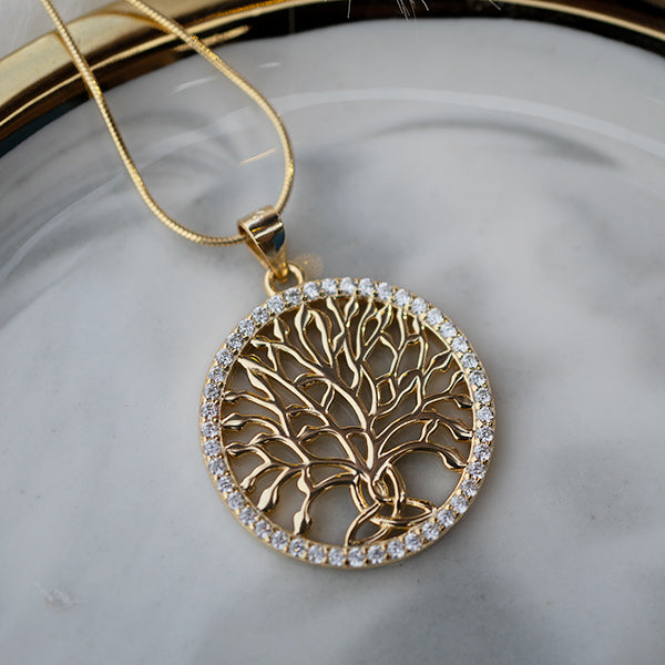 Celtic Tree of Life™ 18K Yellow Gold Diamond Pendant