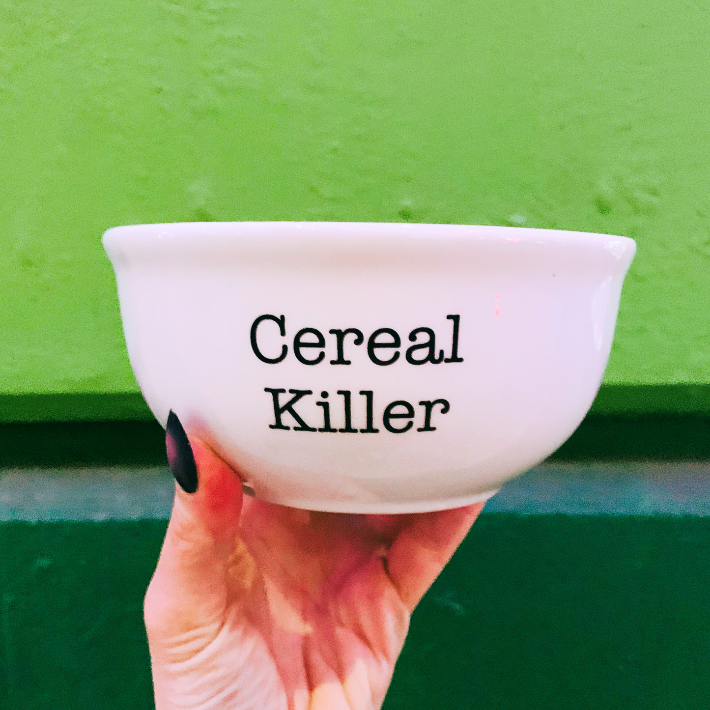 Cereal Killer Ceramic Bowl in White | Minimalist Aesthetic Dinnerware | 6" x 3.5"