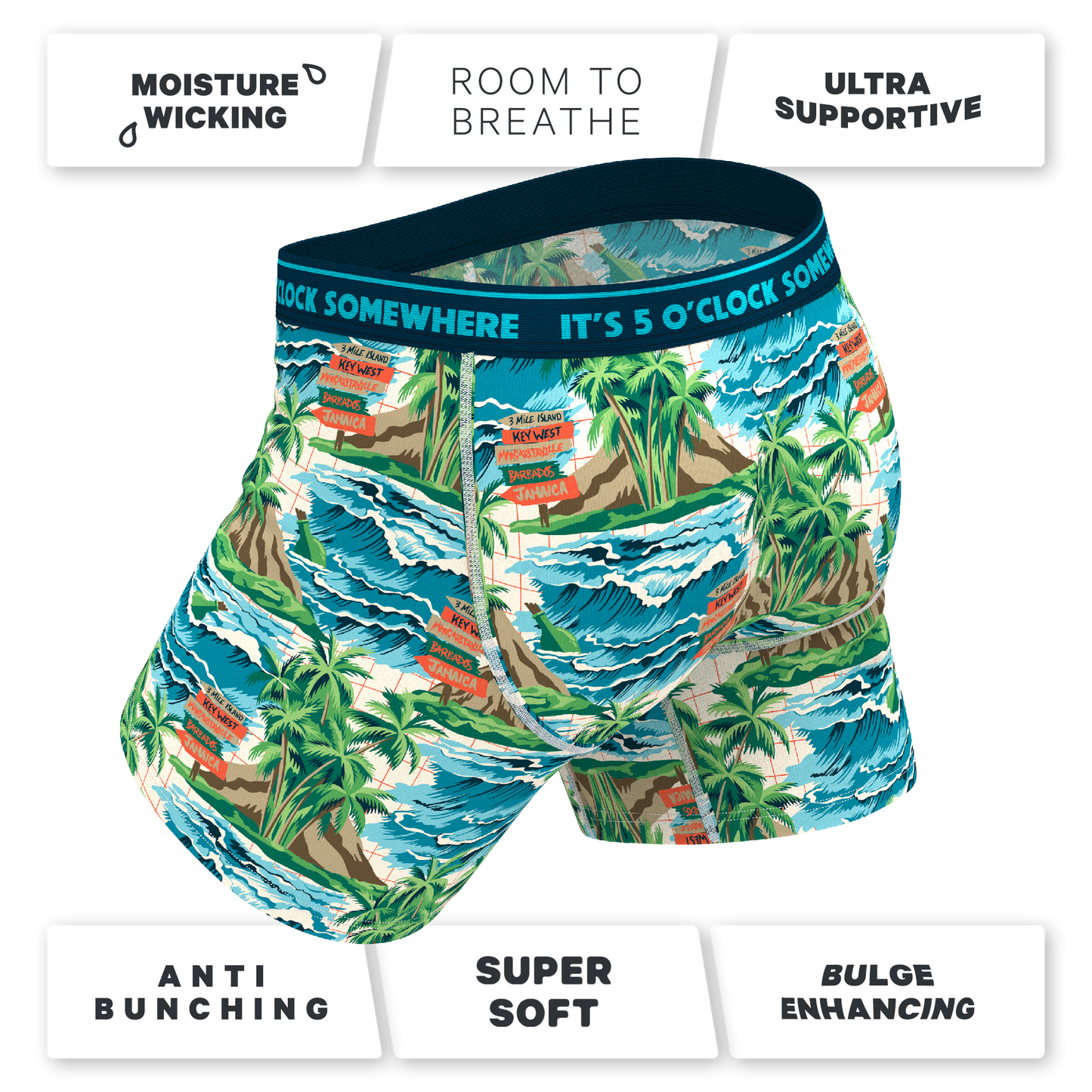 The Changes In Latitudes | Shinesty x Margaritaville Ball Hammock® Pouch Underwear With Fly