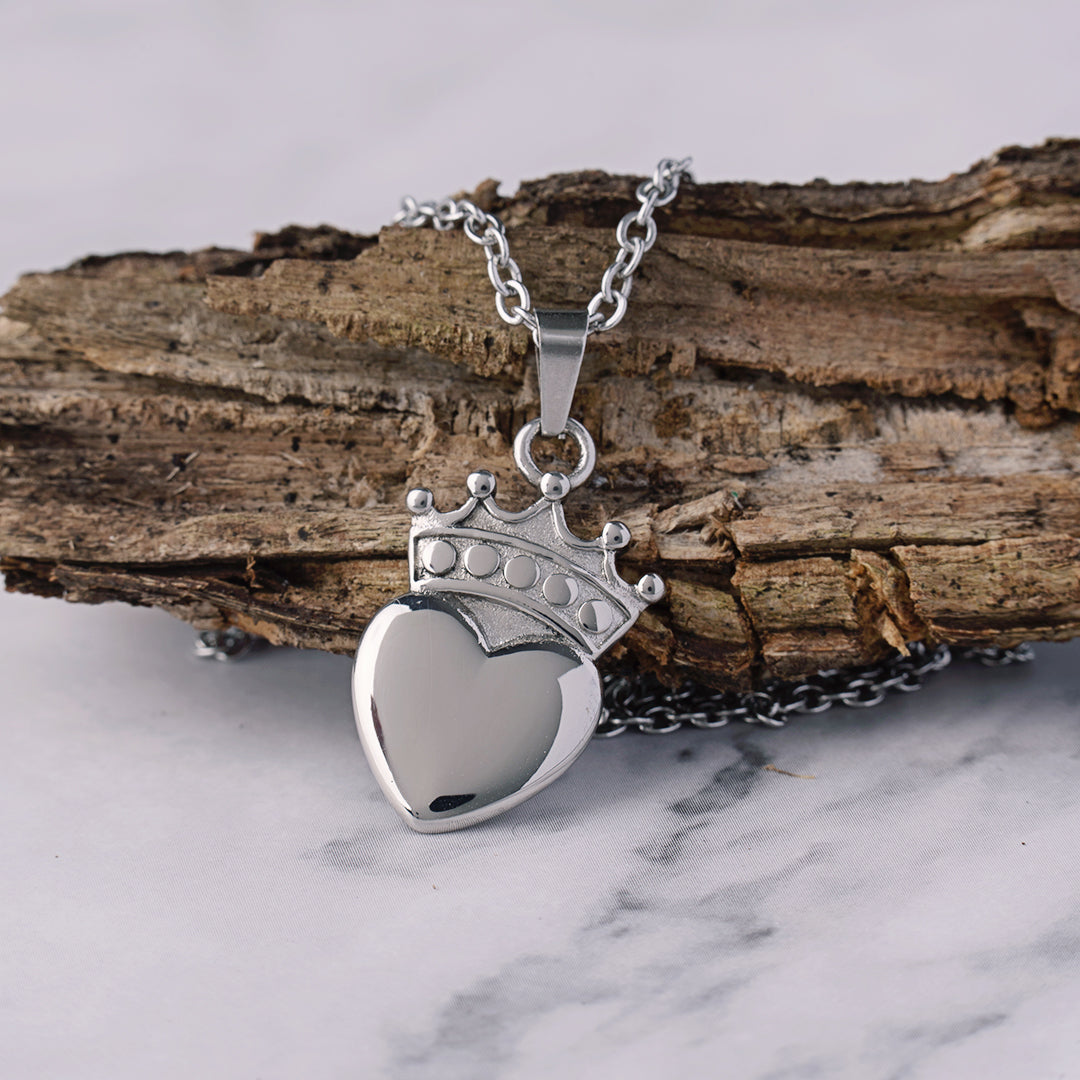 Claddagh Heart™ Stainless Steel Charm Necklace