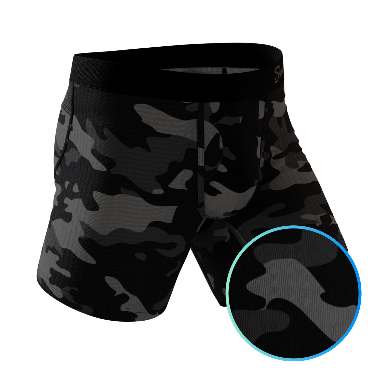 The Darkside | Black Camouflage paradICE™ Cooling Ball Hammock® Underwear