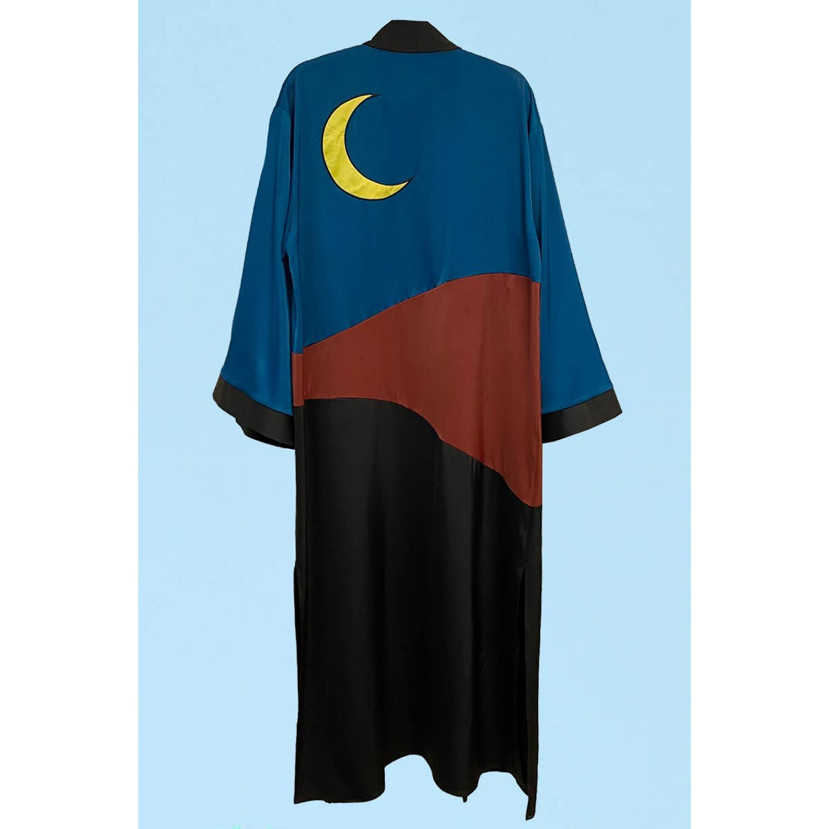 Desert Night Kimono Big Long Textured Satin Duster | Light Jacket, Outdoor Robe, Swimsuit Coverup | Sizes S-1X