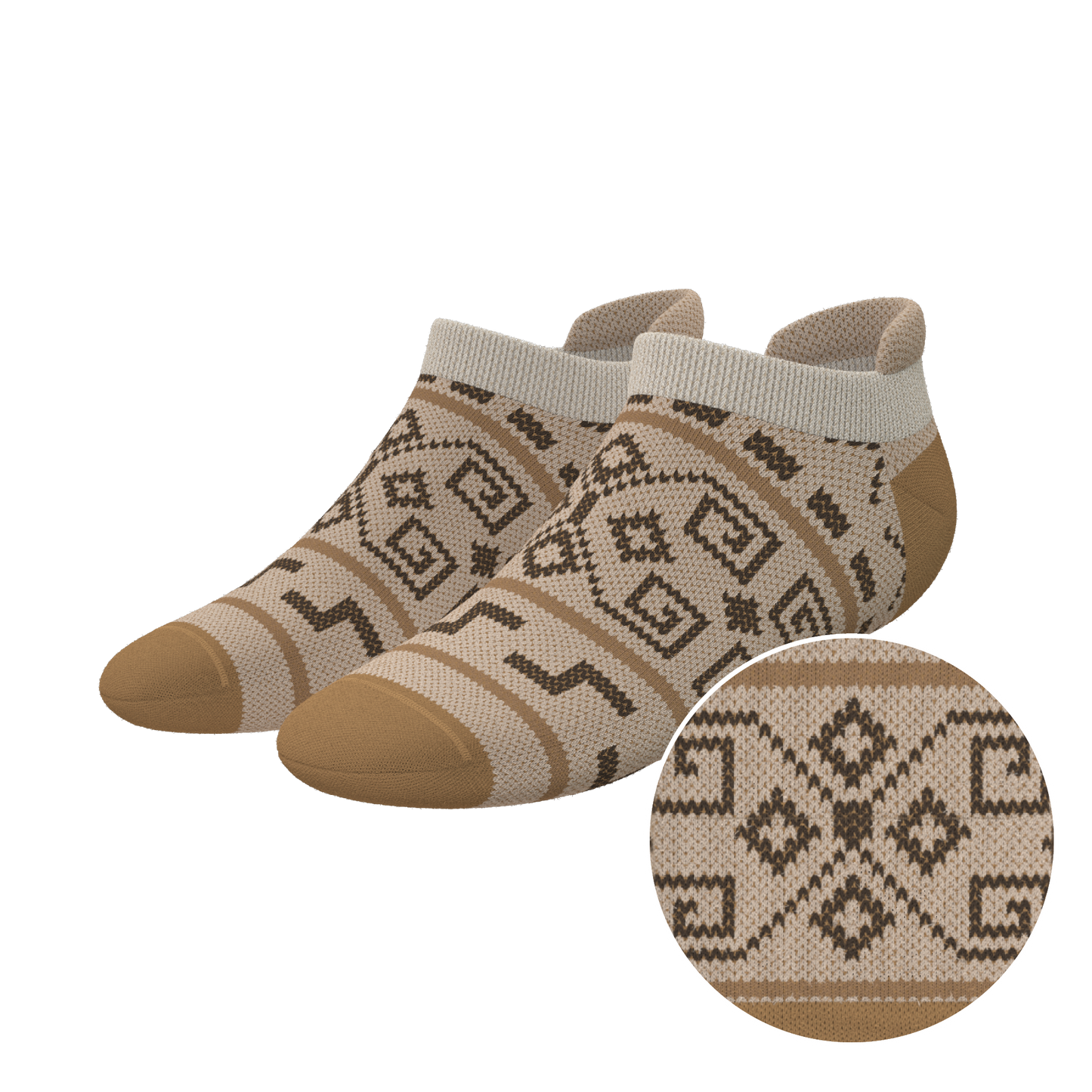 The Dude Abides | Aztec Sweater Heel Hammock™ Ankle Socks