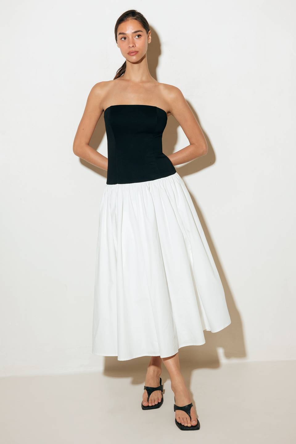 SHIFT STUDIO SOLID MIDI DRESS