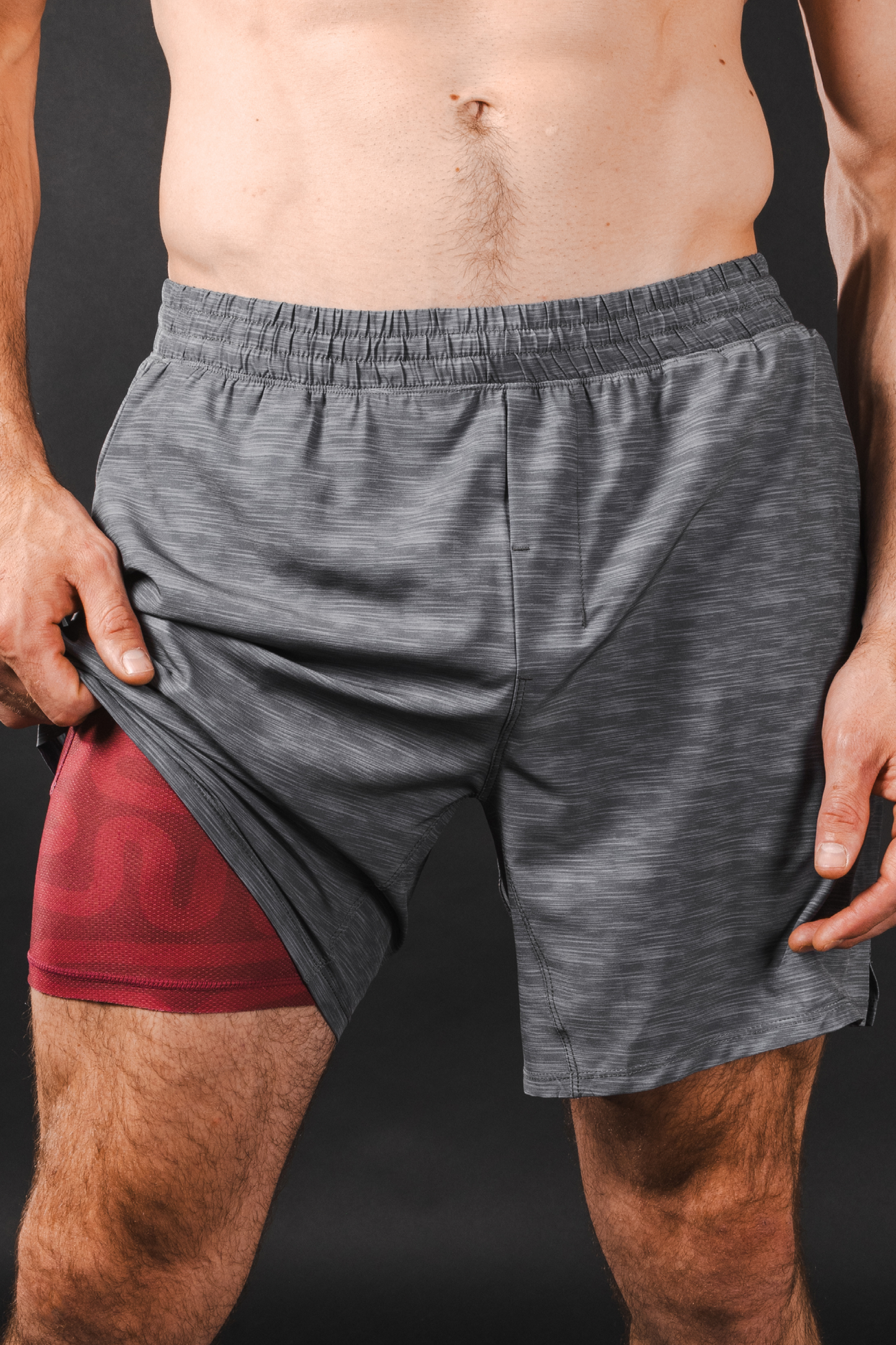 The Finish Line | Grey and Red Ball Hammock® 7 Inch Athletic Shorts