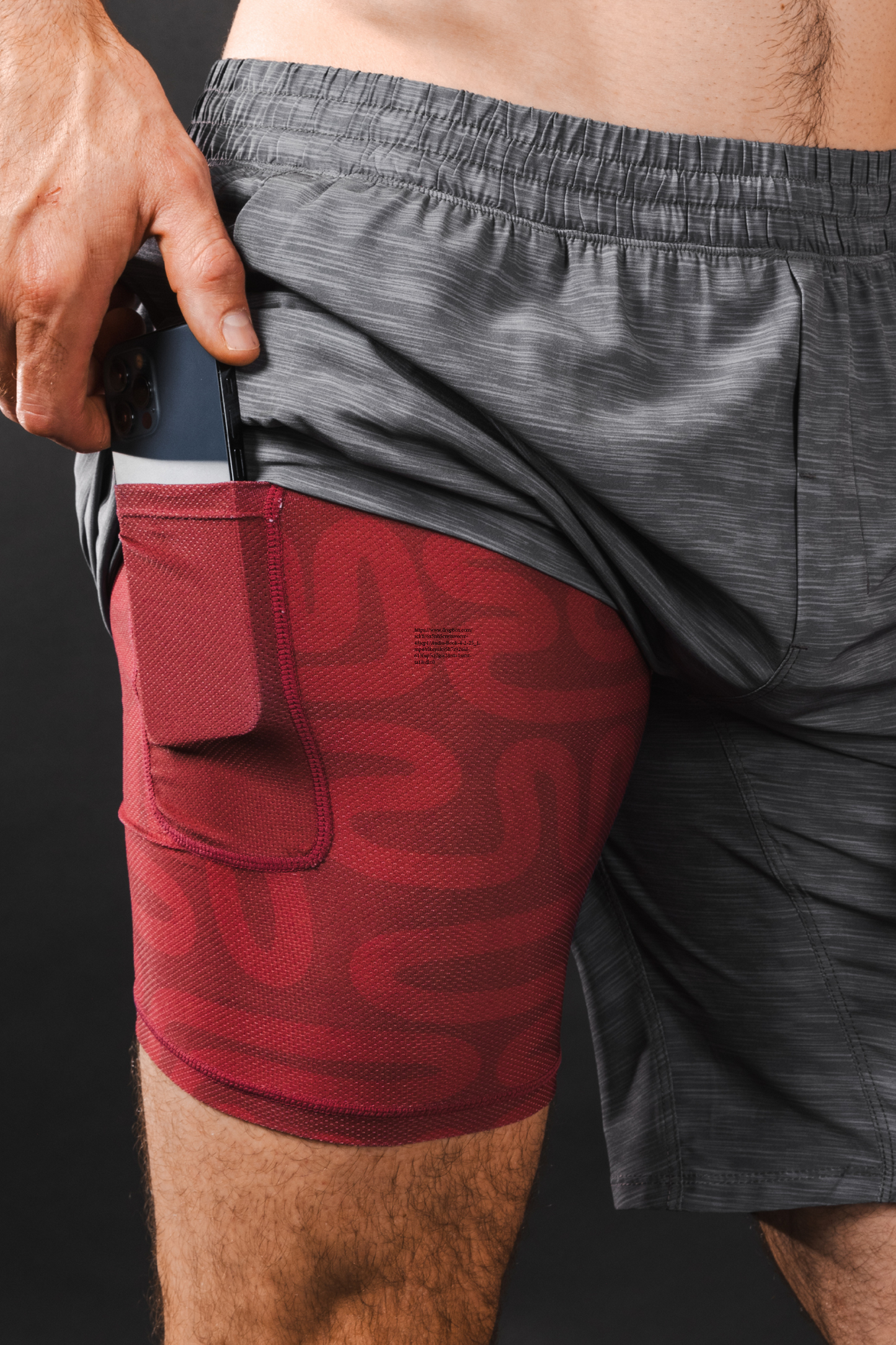 The Finish Line | Grey and Red Ball Hammock® 9 Inch Athletic Shorts