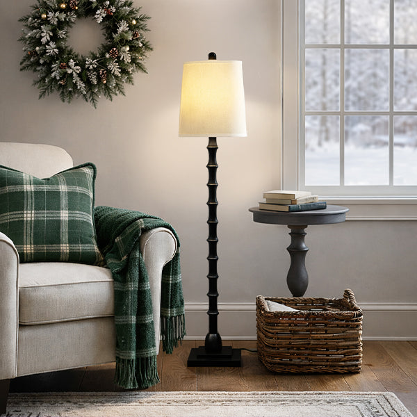 Modern Scalloped Base Floor Lamp