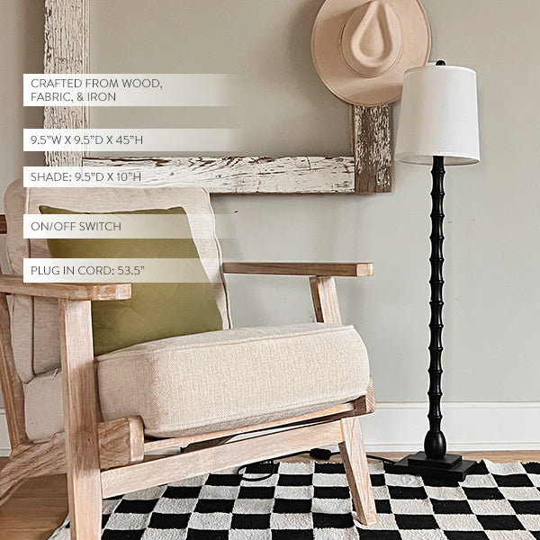 Modern Scalloped Base Floor Lamp