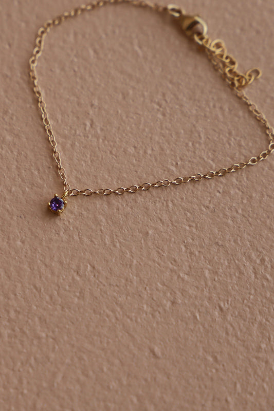 AMETHYST CHARM BRACELET