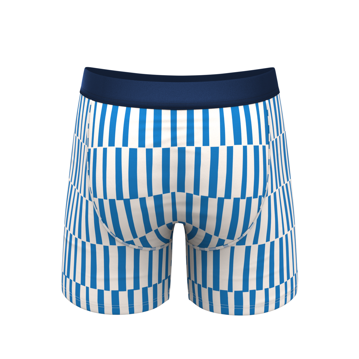 The Hamptons | Blue Mosaic Stripe Ball Hammock® Pouch Underwear With Fly
