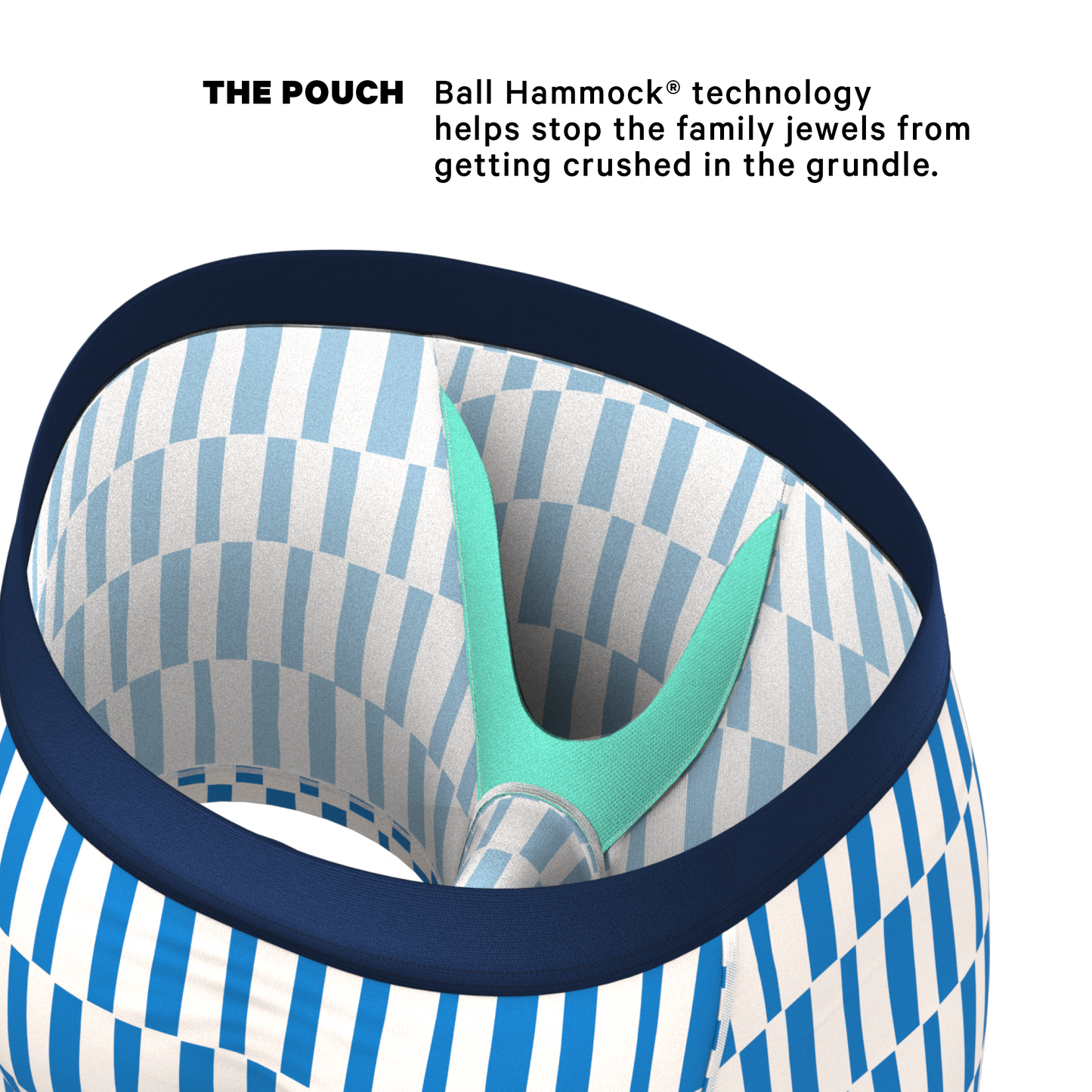 The Hamptons | Blue Mosaic Stripe Ball Hammock® Pouch Underwear